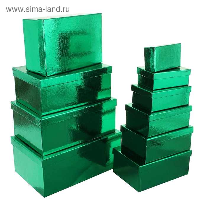 Набор коробок 10 в 1 "Питон", цвет зелёный, УЦЕНКА - Фото 1