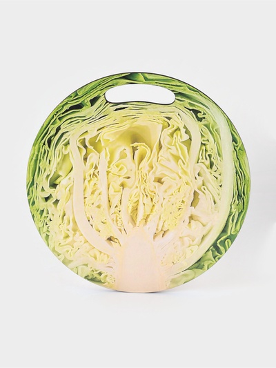 Доска разделочная сувенирная Дарим Красиво «Капуста в разрезе», d=25.5 см, дерево, зелёная