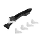 Скребок-шпатель для удаления и выравнивания герметика ТУНДРА, 3 в 1, 5 насадок - Фото 8