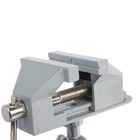 Мини-тиски алюминиевые ТУНДРА, винтовой зажим, поворотный шарнир, 75 мм - Фото 6