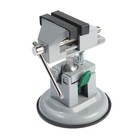 Мини-тиски алюминиевые ТУНДРА, усиленное крепление на присоске, поворотный шарнир, 75 мм - Фото 1