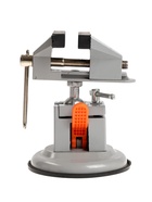 Мини-тиски алюминиевые ТУНДРА, усиленное крепление на присоске, поворотный шарнир, 75 мм - Фото 3