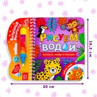 Книжка-раскраска многоразовая «Рисуем водой. Раскрась, найди и покажи», 10 стр. - Фото 2