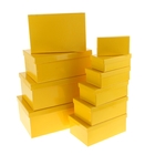 Набор коробок 10 в 1 "Классика", цвет жёлтый, 32,5 х 20 х 12,5 - 14 х 8 х 4,5 см - Фото 1