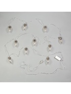 Гирлянда «Нить» 3 м с насадками «Лампочки капля», IP20, прозрачная нить, 80 LED, свечение мульти, 8 режимов, 220 В - фото 7085097