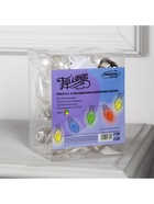 Гирлянда «Нить» 3 м с насадками «Лампочки капля», IP20, прозрачная нить, 80 LED, свечение мульти, 8 режимов, 220 В - фото 7085100