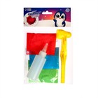 Новогодний снежколеп-песколеп «Пингвин» + красящий порошок 15 г., цвета МИКС, на новый год - фото 8635022