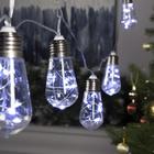 УЦЕНКА Гирлянда «Нить» 3 м с насадками «Лампа», IP20, прозрачная нить, 80 LED, свечение белое, 8 режимов, 220 В - Фото 6