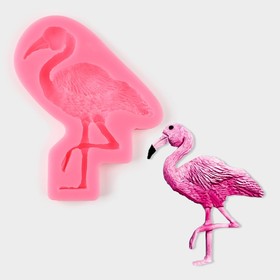 Силиконовый молд «Фламинго», 14×12×1,5 см, цвет МИКС