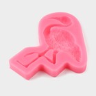 Молд «Фламинго», силикон, 14×12×1,5 см, цвет МИКС - фото 4335220