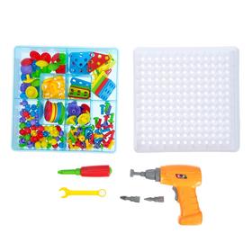 

Конструктор винтовой «Конструктики» с шуруповёртом, 223 детали, уценка (помята упаковка)