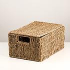 Корзина с крышкой, 32х22х15 см, водоросли - фото 21379227