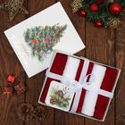 Набор махровых полотенец Этель Merry christmas 30×30 см - 5 шт., 100% хл, 340 г/м² - Фото 1