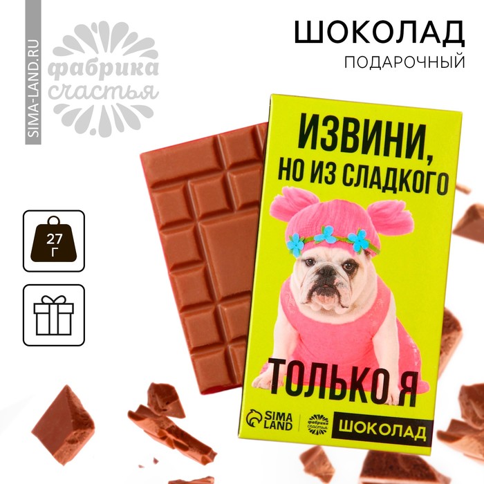 Подарочный шоколад «Из сладкого только я», 27 г.