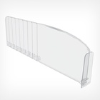 Пластиковый обламывающийся разделитель c передним ограничителем 8 см, 18.5-38.5×3.5×12 см - Фото 3