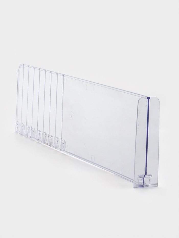 Разделитель обламывающийся, пластик, h=12 см, c передним ограничителем 12 см, L=28.5-48.5 см - Фото 1