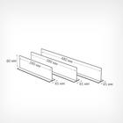 Пластиковый разделитель на Т-основании высотой 80 мм, L=380 (комплект 2 шт) - фото 24335839
