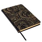 Ежедневник недатированный А5, 120 листов «Виннер», твёрдая обложка, искусственная кожа, тиснение фольгой, глиттер, тонированный блок 70 г/м², чёрный - фото 61989020