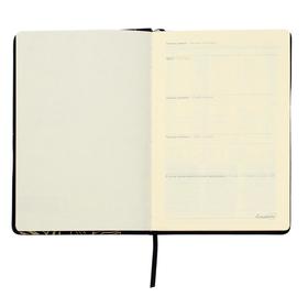 Ежедневник недатированный А5, 120 листов «Виннер», твёрдая обложка, искусственная кожа, тиснение фольгой, глиттер, тонированный блок 70 г/м², чёрный