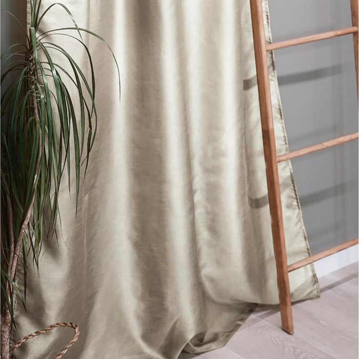 Штора портьерная для кухни Witerra Бамбук 135×180 см, св.бежевый, жаккард, пэ100% - Фото 1