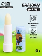 Бальзам для губ детский Ми-Ми-Мишки зимняя забота со вкусом бабл-гам, 4.2 г - Фото 1