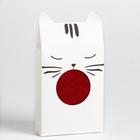 Полотенце подарочное Экономь и Я «Новый год: Котик» 30*60 см, цв.бордовый, 100% хл, 320 г/м2 - Фото 5