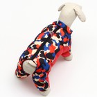 Комбинезон принтованный, размер 12, ДС 28, ОГ 38, ОШ 27 см, с замком на спине, красный - Фото 3