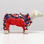 Комбинезон принтованный с замком на спине, размер 18 (ДС 31, ОГ 46, ОШ 38 см), красный - Фото 2