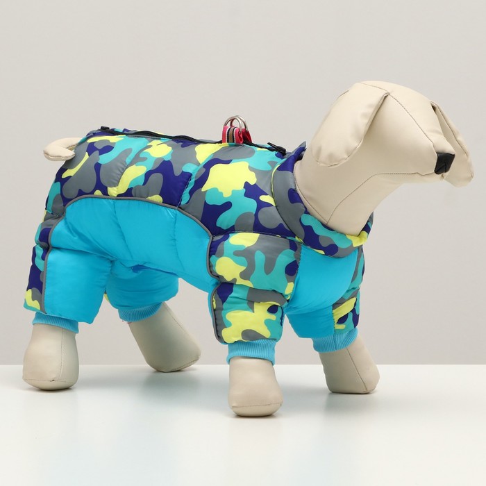 Комбинезон принтованный с замком на спине, размер 8 (ДС 23 см, ОГ 30, ОШ 22 см), голубой - Фото 1