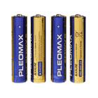 Батарейка алкалиновая Pleomax, AAA, LR03-4S, 1.5В, спайка, 4 шт. - Фото 2