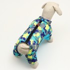 Комбинезон принтованный, размер 14, ДС 27, ОГ 38, ОШ 30 см, с замком на спине, голубой - Фото 3