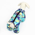 Комбинезон принтованный, размер 16, ДС 28, ОГ 40, ОШ 34 см, с замком на спине, голубой - Фото 3