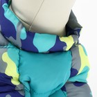 Комбинезон принтованный, размер 16, ДС 28, ОГ 40, ОШ 34 см, с замком на спине, голубой - Фото 5