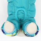 Комбинезон принтованный, размер 16, ДС 28, ОГ 40, ОШ 34 см, с замком на спине, голубой - Фото 6