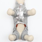 Комбинезон "Космонавт", размер 14 (ДС 32 см, ОГ 42 см, ОШ 31 см), серебряный - фото 9849598