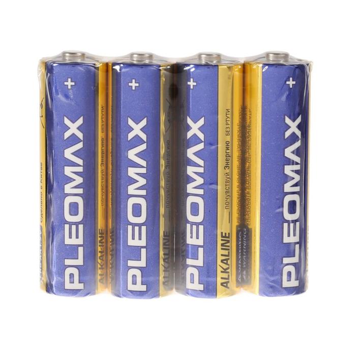 Батарейка алкалиновая Pleomax, AA, LR6-4S, 1.5В, спайка, 4 шт. - Фото 1