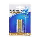 Батарейка алкалиновая Pleomax, AA, LR6-2BL, 1.5В, блистер, 2 шт. - Фото 1
