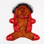 Комбинезон "Девочка" с утяжкой, размер 14 (ДС 32 см, ОГ 42 см, ОШ 31 см), красный - фото 21379970