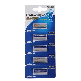 Батарейка алкалиновая Pleomax, A23 (MN21)-5BL, 12В, блистер, 5 шт. 824035