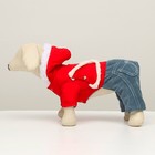 Комбинезон "Малыш", размер 12 (ДС 28 см, ОГ 38 см, ОШ 27 см), красно-серый - фото 27181008