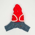 Комбинезон "Малыш", размер 12 (ДС 28 см, ОГ 38 см, ОШ 27 см), красно-серый - фото 27181013