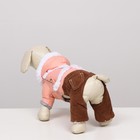 Комбинезон "Малыш", размер 12 (ДС 28 см, ОГ 38 см, ОШ 27 см), бежево-коричневый - фото 27181016