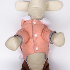 Комбинезон "Малыш", размер 12 (ДС 28 см, ОГ 38 см, ОШ 27 см), бежево-коричневый - фото 27181020