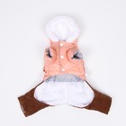 Комбинезон "Малыш", размер 12 (ДС 28 см, ОГ 38 см, ОШ 27 см), бежево-коричневый - фото 27181021