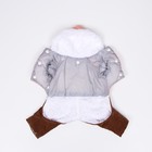 Комбинезон "Малыш", размер 12 (ДС 28 см, ОГ 38 см, ОШ 27 см), бежево-коричневый - фото 27181022