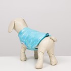 Куртка для собак двухсторонняя с утяжкой, размер 10 (ДС 25 см,ОГ 34 см,ОШ 24 см),голубая - Фото 3