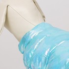 Куртка для собак двухсторонняя с утяжкой размер 14 (ДС 32 см, ОГ 42 см, ОШ 31 см), голубая - фото 26743969