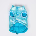 Куртка для собак двухсторонняя с утяжкой размер 14 (ДС 32 см, ОГ 42 см, ОШ 31 см), голубая - фото 26743971