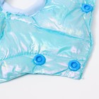 Куртка для собак двухсторонняя с утяжкой размер 14 (ДС 32 см, ОГ 42 см, ОШ 31 см), голубая - фото 26743974