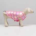 Куртка для собак двухсторонняя с утяжкой, размер 16 (ДС 36 см, ОГ 46 см,ОШ 35 см),розовая - Фото 2